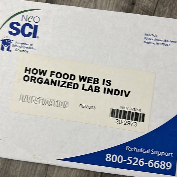 Neo Science Food WEB Lab Investigation kit Educational NWT - Picture 5 of 10